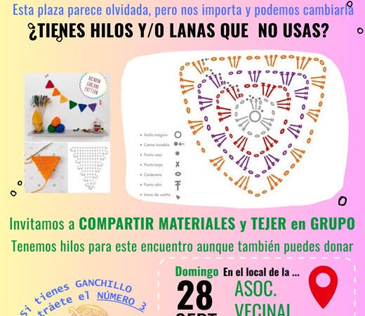 Domingo 28 de septiembre / 10:30 / Tejiendo adornos para la plaza del Ontonar